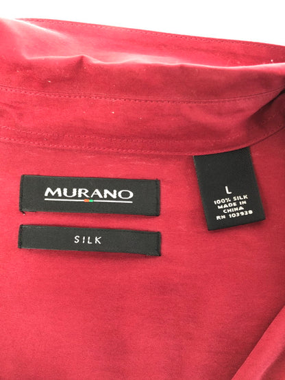 【中古品】【メンズ】 MURANO ムラーノ SILK SHIRT シルク シャツ トップス 146-260411-rt-22-tag カラー：レッド 万代Net店