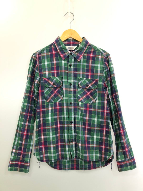 【中古品】【メンズ】 FIVE BROTHER ファイブブラザー 80S CHECK SHIRT チェックシャツ トップス 146-260423-zi-27-min サイズ：S カラー：グリーン/パープル 万代Net店