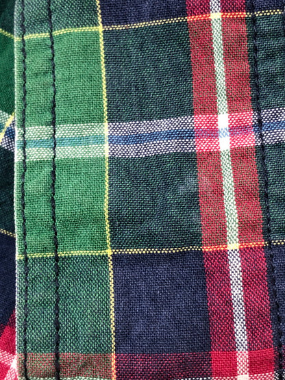 【中古品】【メンズ】 FIVE BROTHER ファイブブラザー 80S CHECK SHIRT チェックシャツ トップス 146-260423-zi-27-min サイズ：S カラー：グリーン/パープル 万代Net店