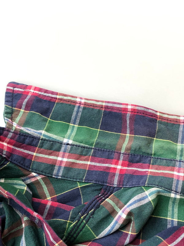 【中古品】【メンズ】 FIVE BROTHER ファイブブラザー 80S CHECK SHIRT チェックシャツ トップス 146-260423-zi-27-min サイズ：S カラー：グリーン/パープル 万代Net店