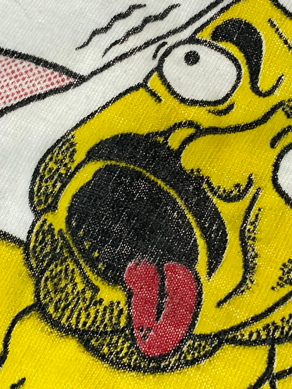 【中古品】【メンズ】 USED ユーズド 90S BOOTLEG SIMPSONS SADDAM HUSSE GULH|FWAR TEE Tシャツ トップス 146-250427-ks-40-min サイズ：L カラー：ホワイト 万代Net店