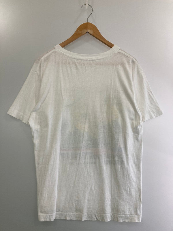 【中古品】【メンズ】 USED ユーズド 90S BOOTLEG SIMPSONS SADDAM HUSSE GULH|FWAR TEE Tシャツ トップス 146-250427-ks-40-min サイズ：L カラー：ホワイト 万代Net店