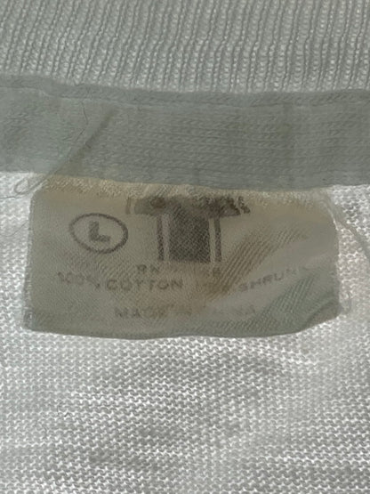 【中古品】【メンズ】 USED ユーズド 90S BOOTLEG SIMPSONS SADDAM HUSSE GULH|FWAR TEE Tシャツ トップス 146-250427-ks-40-min サイズ：L カラー：ホワイト 万代Net店