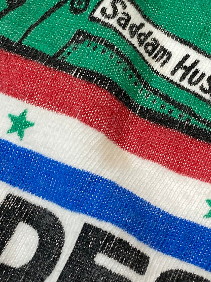 【中古品】【メンズ】 USED ユーズド 90S BOOTLEG SIMPSONS SADDAM HUSSE GULH|FWAR TEE Tシャツ トップス 146-250427-ks-40-min サイズ：L カラー：ホワイト 万代Net店