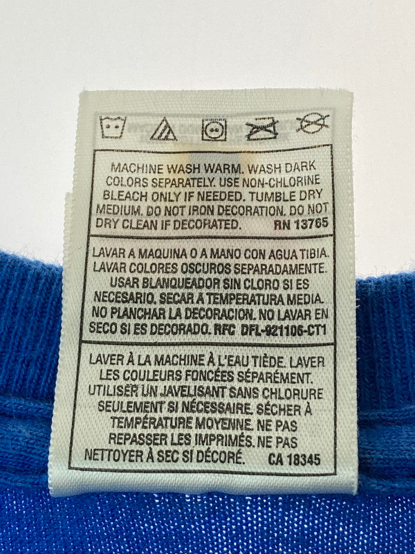 【中古品】【メンズ】 FRUIT OF THE LOOM フルーツ オブ ザ ルーム 00'S STEREOLAB PRINT TEE プリント Tシャツ トップス 146-250427-ks-43-min サイズ：M カラー：ブルー 万代Net店