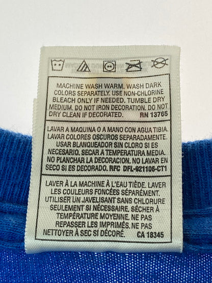 【中古品】【メンズ】 FRUIT OF THE LOOM フルーツ オブ ザ ルーム 00'S STEREOLAB PRINT TEE プリント Tシャツ トップス 146-250427-ks-43-min サイズ：M カラー：ブルー 万代Net店