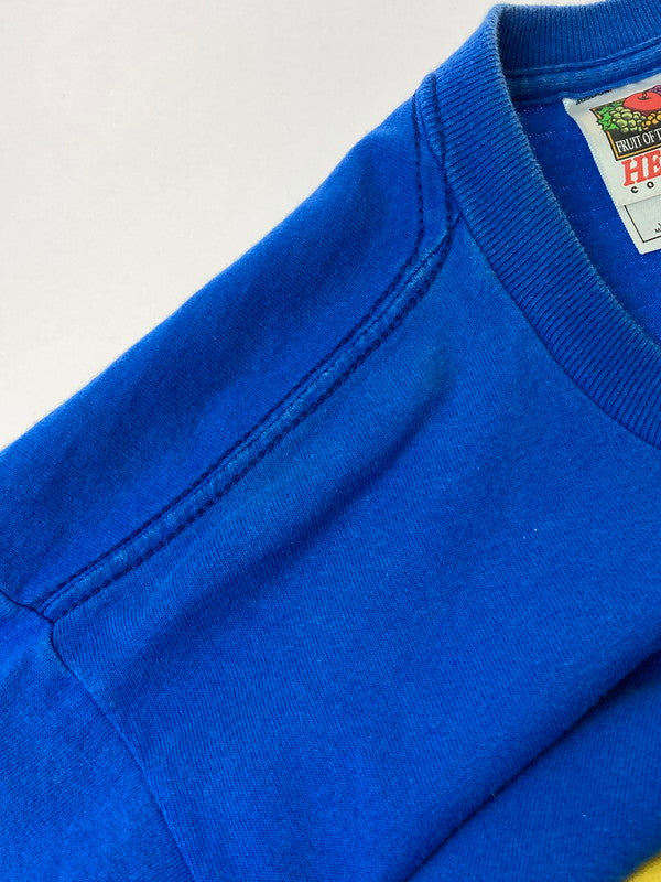 【中古品】【メンズ】 FRUIT OF THE LOOM フルーツ オブ ザ ルーム 00'S STEREOLAB PRINT TEE プリント Tシャツ トップス 146-250427-ks-43-min サイズ：M カラー：ブルー 万代Net店