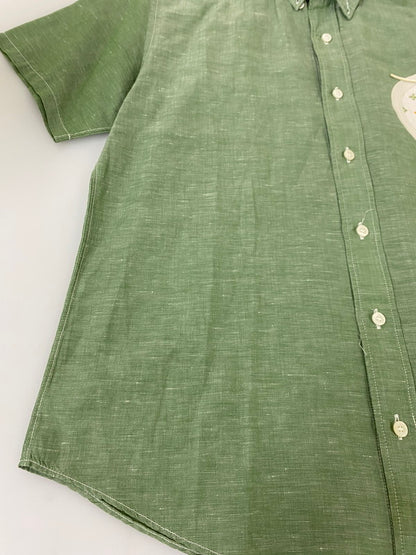 【中古品】【メンズ】 VISVIM ビズビム COTTON LINEN S/S SHIRT 0113305011005 コットン リネン ショートスリーブシャツ 半袖シャツ トップス 140-250501-yn-07-min サイズ：2 カラー：ライトグリーン 万代Net店