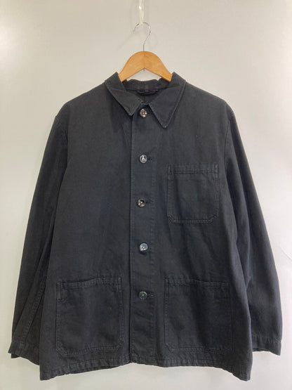 【中古品】【メンズ】 EURO VINTAGE ユーロ ヴィンテージ 60-70S FRENCH BLACK MOLESKIN JACKET ジャケット 146-250427-ks-32-min サイズ：不明 カラー：ブラック 万代Net店