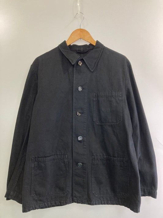 【中古品】【メンズ】 EURO VINTAGE ユーロ ヴィンテージ 60-70S FRENCH BLACK MOLESKIN JACKET ジャケット 146-250427-ks-32-min サイズ：不明 カラー：ブラック 万代Net店