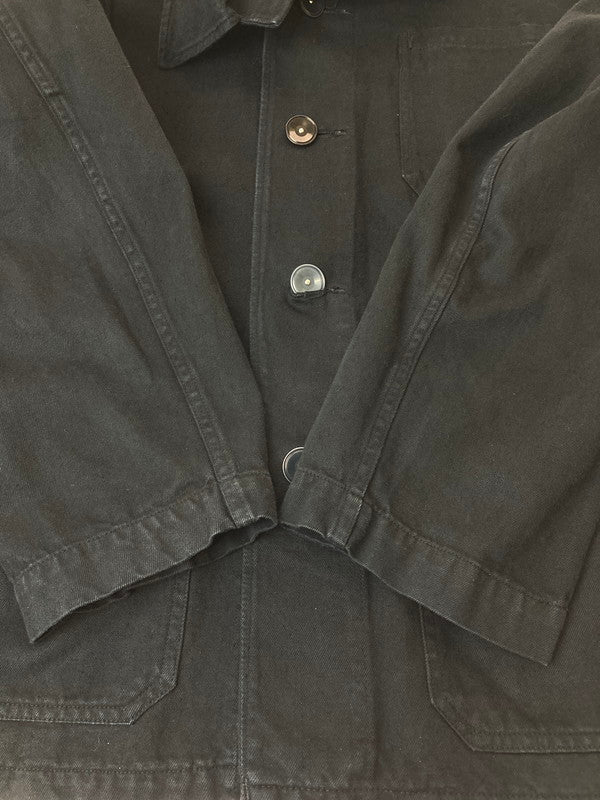 【中古品】【メンズ】 EURO VINTAGE ユーロ ヴィンテージ 60-70S FRENCH BLACK MOLESKIN JACKET ジャケット 146-250427-ks-32-min サイズ：不明 カラー：ブラック 万代Net店