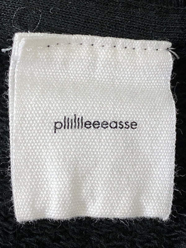 【中古品】【メンズ】 PLLLLLLEEEASSE プリーズ SWEATSHIRT スウェットシャツ トレーナー トップス 141-260709-yn-04-min サイズ：L カラー：ブラック 万代Net店