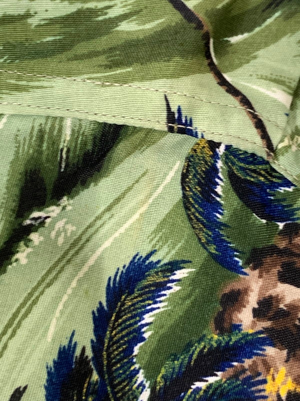 【中古品】【メンズ】 SPORTSWEAR スポーツウェア 60S RAYON SHIRT レーヨンシャツ トップス 146-250427-ks-03-min サイズ：M カラー：グリーン系 万代Net店