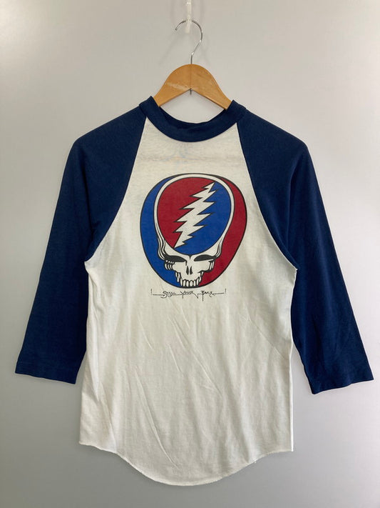 【現状渡し品】【メンズ】 SOFFE ソフィ GRATEFUL DEAD "I STEAL YOUR FACE" RAGLAN TEE ロングスリーブ 146-250428-AS-12-min サイズ：S カラー：ネイビー/ホワイト 万代Net店