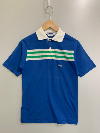 【中古品】【メンズ】 LACOSTE ラコステ 70's デカ青ワニ POLO SHIRT 70年代 ポロシャツ 146-260409-SH-10-min カラー：ブルー 万代Net店