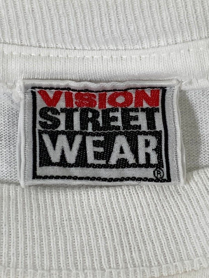 【中古品】【メンズ】 VISION STREET WEAR ヴィジョン ストリート ウェア 90-00'S POWER OF THE DREAMER PRINT TEE Tシャツ トップス 146-250427-ks-26-min サイズ：不明 カラー：ホワイト 万代Net店