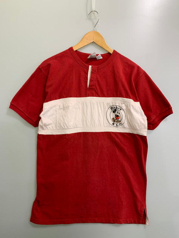 【現状渡し品】【メンズ】 MICKEY & CO ラガーシャツ トップス 146-250503-ks-28-min サイズ：S カラー：レッド 万代Net店