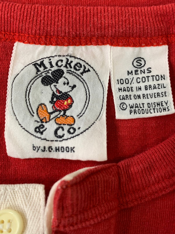 【現状渡し品】【メンズ】 MICKEY & CO ラガーシャツ トップス 146-250503-ks-28-min サイズ：S カラー：レッド 万代Net店