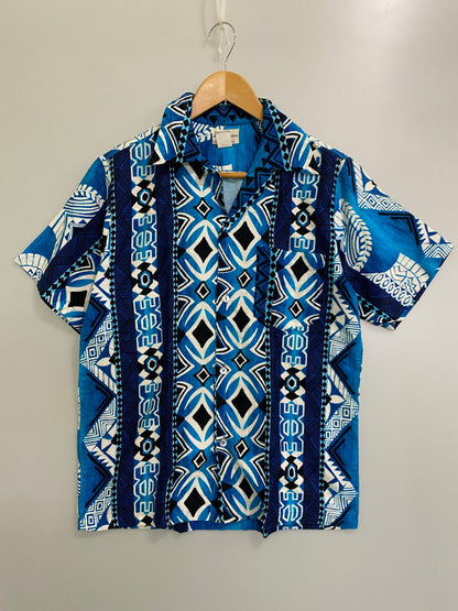 【中古品】【メンズ】 HUKILAU FASHIONS 70's ALOHA SHIRT アロハシャツ 半袖シャツ トップス 146-250501-yn-04-min サイズ：M カラー：ブルー系 万代Net店