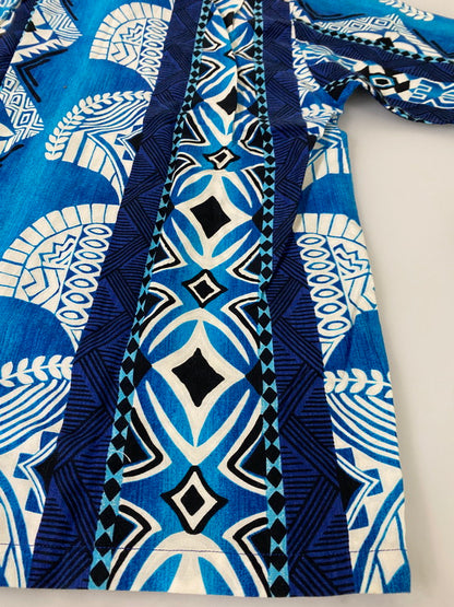 【中古品】【メンズ】 HUKILAU FASHIONS 70's ALOHA SHIRT アロハシャツ 半袖シャツ トップス 146-250501-yn-04-min サイズ：M カラー：ブルー系 万代Net店