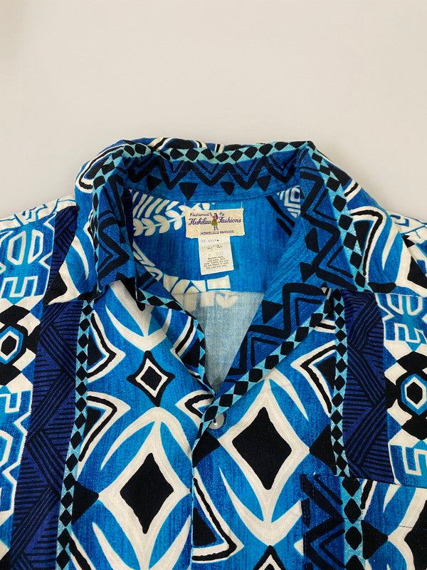 【中古品】【メンズ】 HUKILAU FASHIONS 70's ALOHA SHIRT アロハシャツ 半袖シャツ トップス 146-250501-yn-04-min サイズ：M カラー：ブルー系 万代Net店
