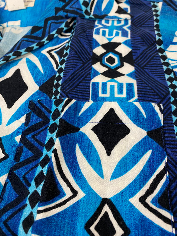 【中古品】【メンズ】 HUKILAU FASHIONS 70's ALOHA SHIRT アロハシャツ 半袖シャツ トップス 146-250501-yn-04-min サイズ：M カラー：ブルー系 万代Net店