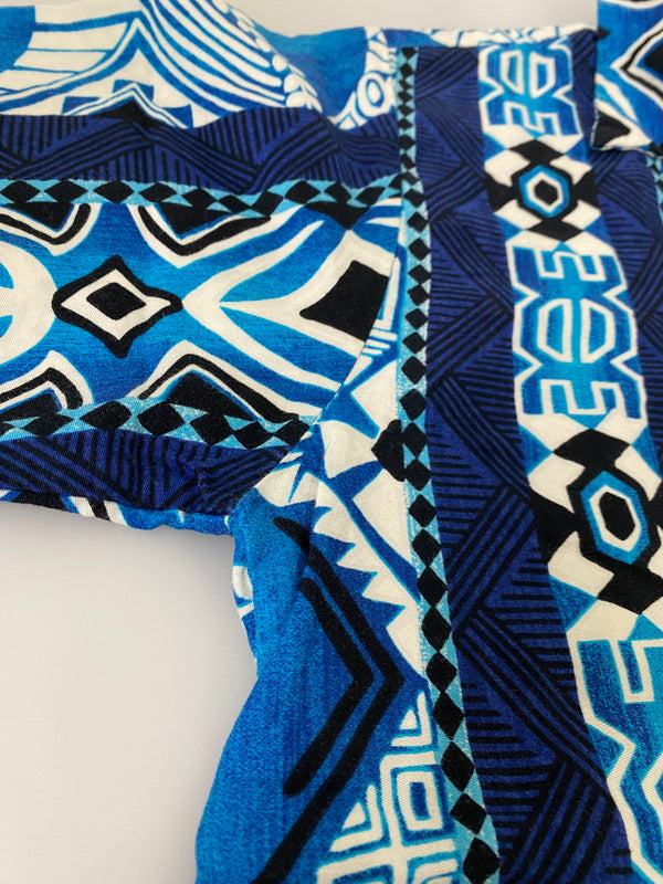 【中古品】【メンズ】 HUKILAU FASHIONS 70's ALOHA SHIRT アロハシャツ 半袖シャツ トップス 146-250501-yn-04-min サイズ：M カラー：ブルー系 万代Net店