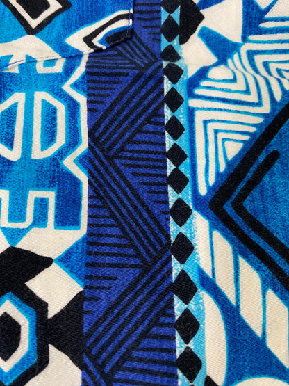 【中古品】【メンズ】 HUKILAU FASHIONS 70's ALOHA SHIRT アロハシャツ 半袖シャツ トップス 146-250501-yn-04-min サイズ：M カラー：ブルー系 万代Net店