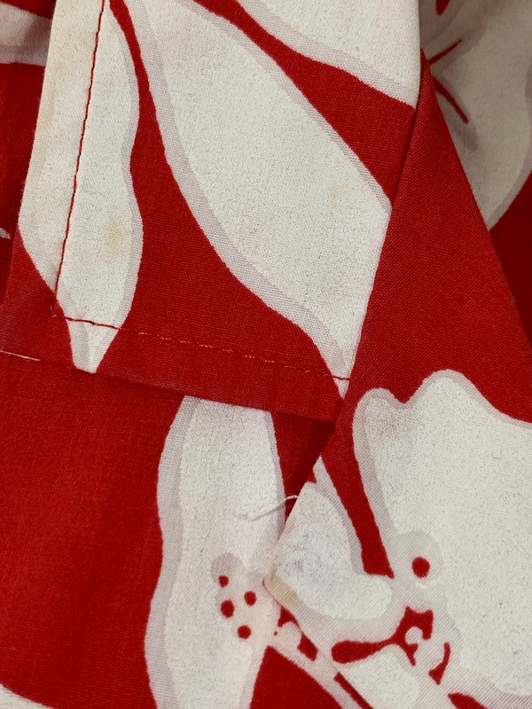 【中古品】【メンズ】 HONOLULU HARBOR ホノルルハーバー 80-90'S ALOHA SHIRT アロハシャツ 半袖シャツ ショートスリーブ 146-260416-AS-26-min サイズ：L カラー：レッド/ホワイト 万代Net店