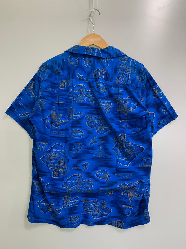 【中古品】【メンズ】 MADE IN HAWAII メイドインハワイ 60'S ALOHA SHIRT アロハシャツ トップス 146-250710-ks-80-min カラー：ブルー 万代Net店