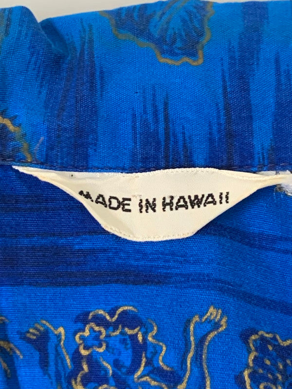 【中古品】【メンズ】 MADE IN HAWAII メイドインハワイ 60'S ALOHA SHIRT アロハシャツ トップス 146-250710-ks-80-min カラー：ブルー 万代Net店