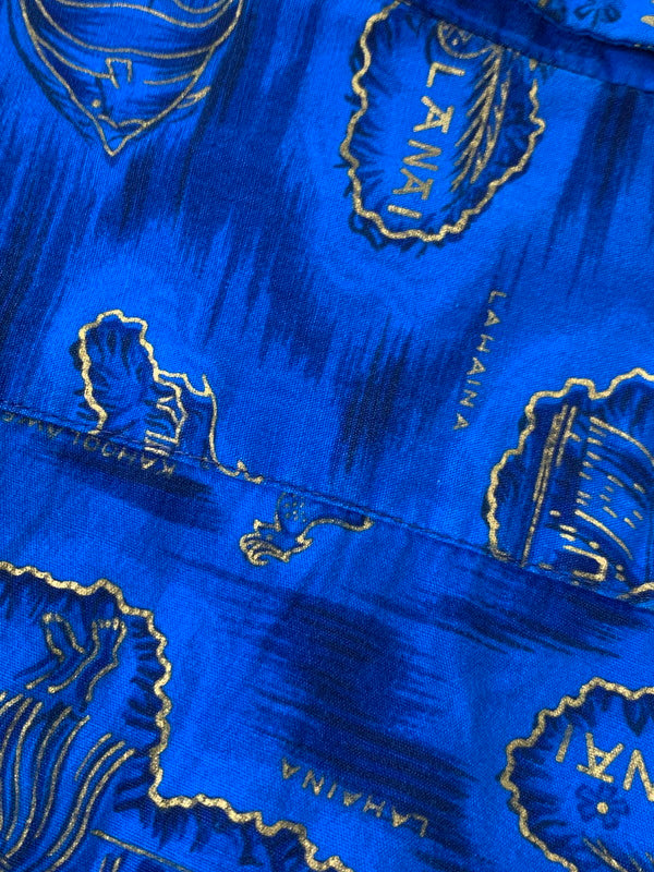 【中古品】【メンズ】 MADE IN HAWAII メイドインハワイ 60'S ALOHA SHIRT アロハシャツ トップス 146-250710-ks-80-min カラー：ブルー 万代Net店