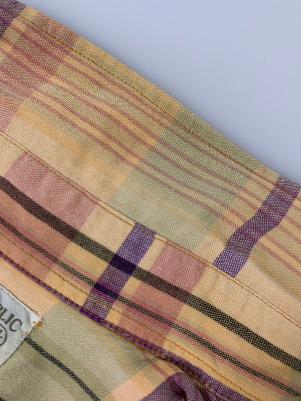 【中古品】【メンズ】 Banana Republic バナナリパブリック 80'S CHECK S S SHIRT チェックシャツ ショートスリーブ 146-250713-AS-43-min サイズ：S カラー：マルチカラー 万代Net店