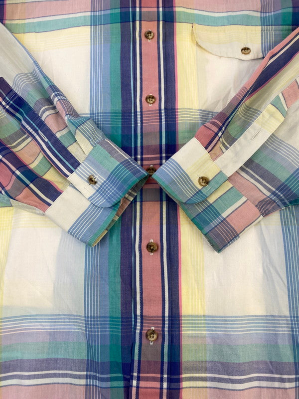 【現状渡し品】【メンズ】 GANT ガント 70-80'S CHECK SHIRT チェックシャツ 146-260110-zi-21-min サイズ：XL カラー：マルチカラー 万代Net店