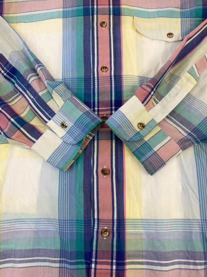 【現状渡し品】【メンズ】 GANT ガント 70-80'S CHECK SHIRT チェックシャツ 146-260110-zi-21-min サイズ：XL カラー：マルチカラー 万代Net店