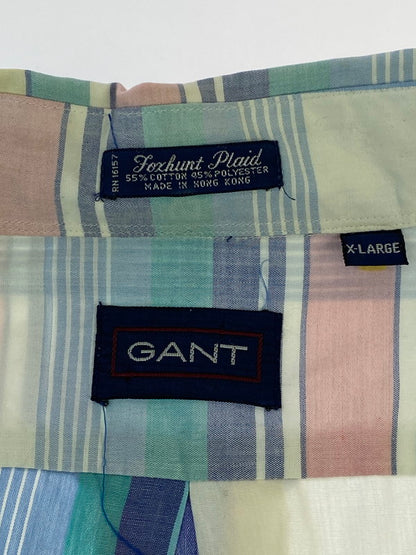 【現状渡し品】【メンズ】 GANT ガント 70-80'S CHECK SHIRT チェックシャツ 146-260110-zi-21-min サイズ：XL カラー：マルチカラー 万代Net店