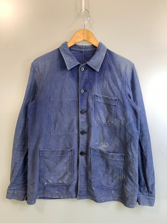 【現状渡し品】【メンズ】 VULCAIN ヴァルカン 50-60'S FRENCH WORK MOLESKIN JACKET ロングスリーブ 146-250428-AS-72-min カラー：ブルー系 万代Net店