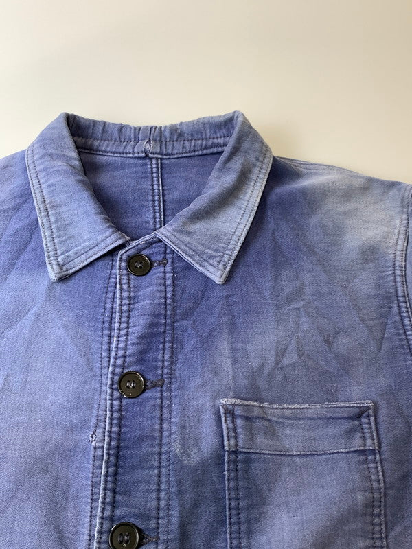 【現状渡し品】【メンズ】 VULCAIN ヴァルカン 50-60'S FRENCH WORK MOLESKIN JACKET ロングスリーブ 146-250428-AS-72-min カラー：ブルー系 万代Net店