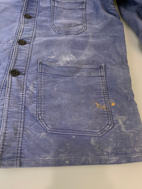 【現状渡し品】【メンズ】 VULCAIN ヴァルカン 50-60'S FRENCH WORK MOLESKIN JACKET ロングスリーブ 146-250428-AS-72-min カラー：ブルー系 万代Net店