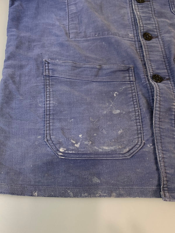 【現状渡し品】【メンズ】 VULCAIN ヴァルカン 50-60'S FRENCH WORK MOLESKIN JACKET ロングスリーブ 146-250428-AS-72-min カラー：ブルー系 万代Net店