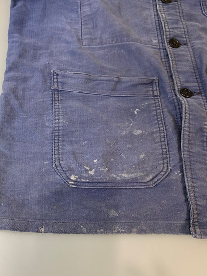 【現状渡し品】【メンズ】 VULCAIN ヴァルカン 50-60'S FRENCH WORK MOLESKIN JACKET ロングスリーブ 146-250428-AS-72-min カラー：ブルー系 万代Net店