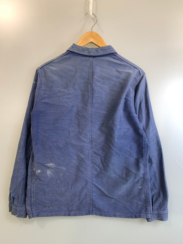 【現状渡し品】【メンズ】 VULCAIN ヴァルカン 50-60'S FRENCH WORK MOLESKIN JACKET ロングスリーブ 146-250428-AS-72-min カラー：ブルー系 万代Net店