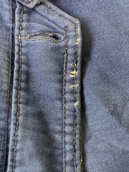 【現状渡し品】【メンズ】 VULCAIN ヴァルカン 50-60'S FRENCH WORK MOLESKIN JACKET ロングスリーブ 146-250428-AS-72-min カラー：ブルー系 万代Net店