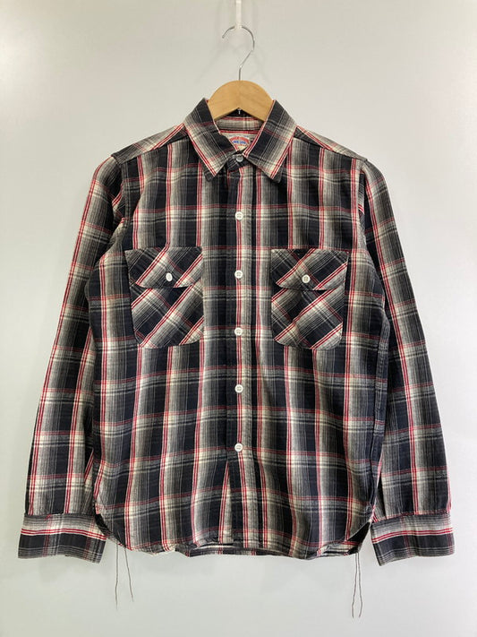 【中古品】【メンズ】 JOE McCOY ジョーマッコイ LOT.911 8HOUR UNION WORK FLANNEL SHIRT フランネルシャツ ロングスリーブ 145-250428-AS-9-min サイズ：14 カラー：グレー/レッド系 万代Net店