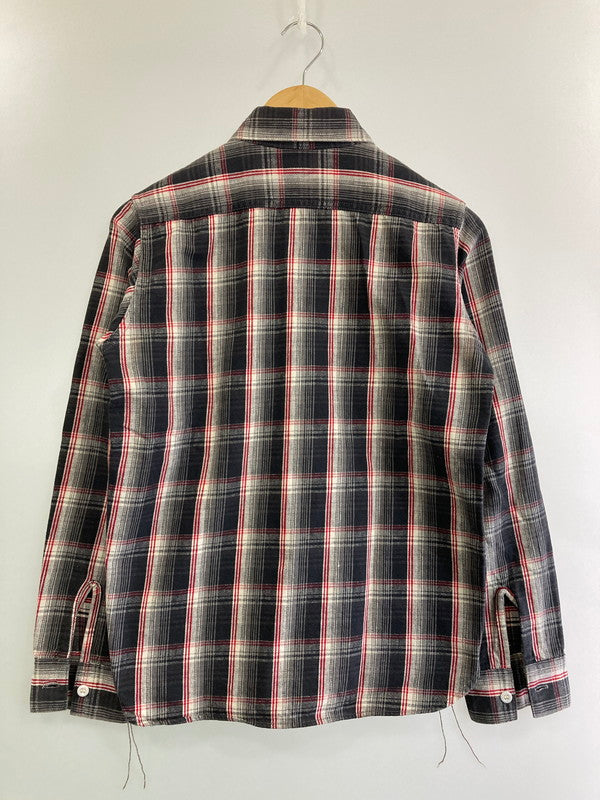 【中古品】【メンズ】 JOE McCOY ジョーマッコイ LOT.911 8HOUR UNION WORK FLANNEL SHIRT フランネルシャツ ロングスリーブ 145-250428-AS-9-min サイズ：14 カラー：グレー/レッド系 万代Net店