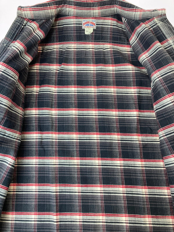【中古品】【メンズ】 JOE McCOY ジョーマッコイ LOT.911 8HOUR UNION WORK FLANNEL SHIRT フランネルシャツ ロングスリーブ 145-250428-AS-9-min サイズ：14 カラー：グレー/レッド系 万代Net店