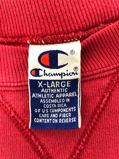 【現状渡し品】【メンズ】 CHAMPION チャンピオン 90's SWEATSHIRT 90年代 スウェットシャツ トレーナー トップス 146-260516-rt-22-tagh サイズ：XL カラー：レッド 万代Net店