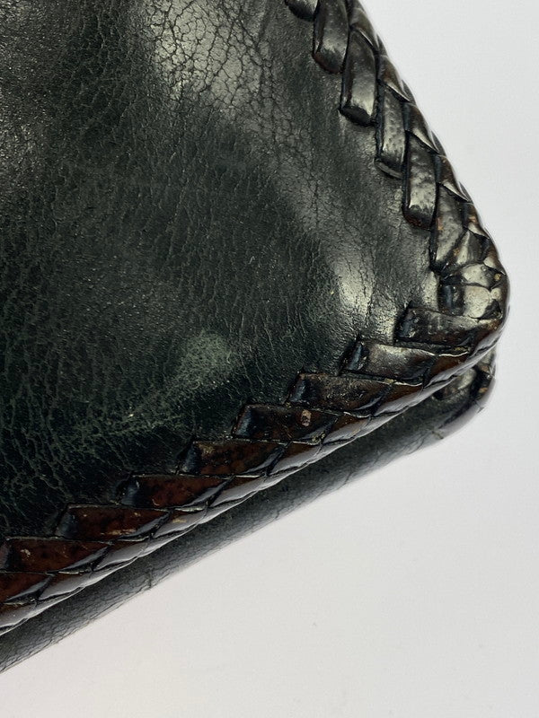 【現状渡し品】【メンズ】 SAAD LEATHER WALLET サード レザー ウォレット 二つ折り財布 201-250522-yn-07-min カラー：ブラック 万代Net店