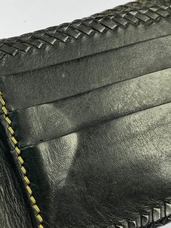 【現状渡し品】【メンズ】 SAAD LEATHER WALLET サード レザー ウォレット 二つ折り財布 201-250522-yn-07-min カラー：ブラック 万代Net店