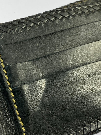 【現状渡し品】【メンズ】 SAAD LEATHER WALLET サード レザー ウォレット 二つ折り財布 201-250522-yn-07-min カラー：ブラック 万代Net店